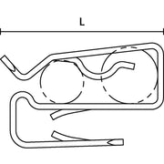 HellermannTyton - Befestigungssockel und -element für Kabelbinder Metal Edge Clip MSC2LP MSC2LP SS 100 St. − 100 Stück