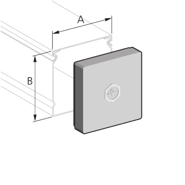Pflitsch - Endstück für Leitungsführungskanal Endkappe PIK EK 15/15 TPE 15x15mm sw − 25 Stück
