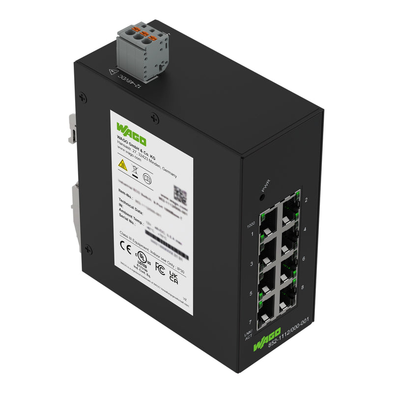 WAGO - Netzwerk Switch Industrial-ECO-Switch,8 Po 852-1112/000-001 8Ports 1000Base-T,sw