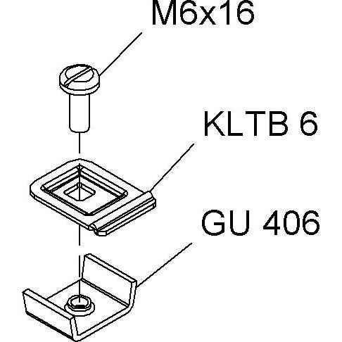 Niedax - Montagematerial für Kabeltragsystem Befestigung-Set GRBB 6 V
