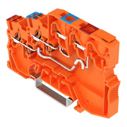 WAGO - Initiator/Aktor-Reihenklemme Initiatorenklemme 2000-5352 3-Leiter, orange − 15 Stück