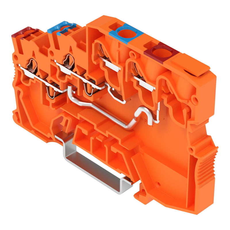 WAGO - Initiator/Aktor-Reihenklemme Initiatorenklemme 2000-5352 3-Leiter, orange − 15 Stück