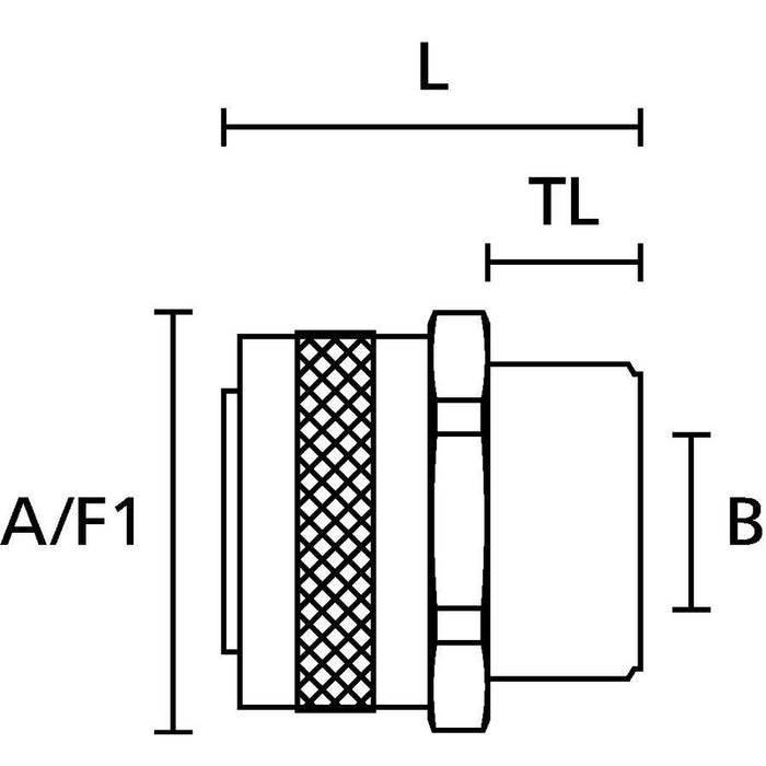 HellermannTyton - Metall-Schutzschlauch-Verschraubung Metallverschraubung 166-31014(10) starres Außengewinde − 10 Stück

