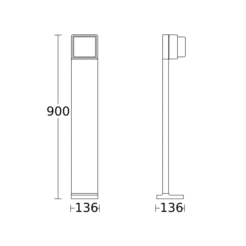 Steinel - Wegeleuchte Sensor-LED-Außenleuchte GL 85-900 SC 3000K 136 x 146 x 900 mm