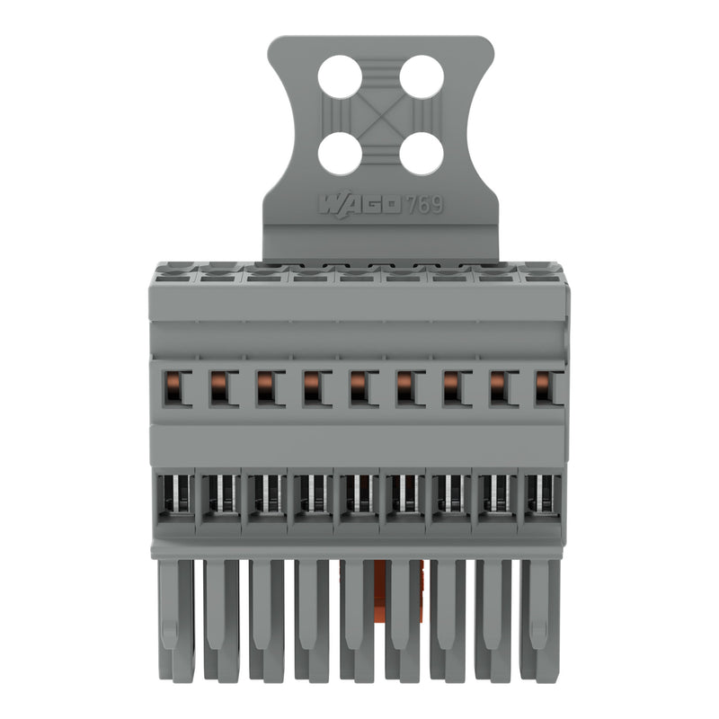 WAGO - Ein- und mehrpolige Klemmenleiste 1-Leiter-Federleiste 769-109/144-000 CAGECLAMP,4mm²,gr − 10 Stück