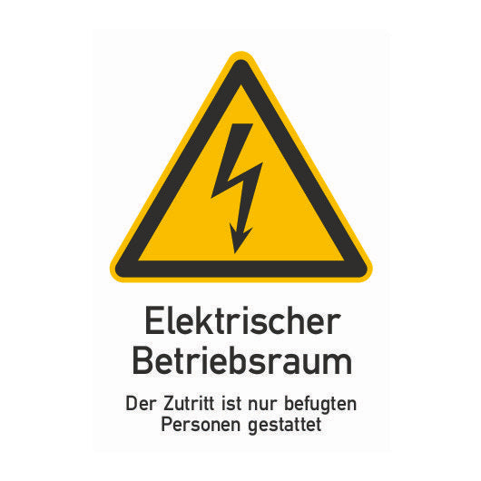 Cimco Werkzeuge - Warn-/Hinweisschild WZ f. Elektrotechnik Folie 182722 Gr. 297x210x1