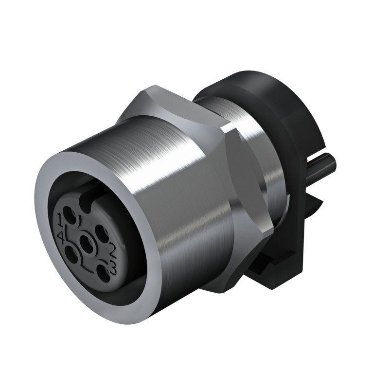 Weidmüller - Rundsteckverbinder, Einbau (PCB) Stecker SAIE-M12B-4S-F5.5TL M12 − 10 Stück