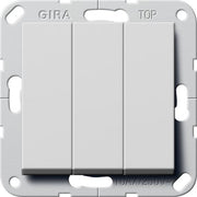 Gira - Taster Wipptaster 3-f. 2844015 BS Schließer grau