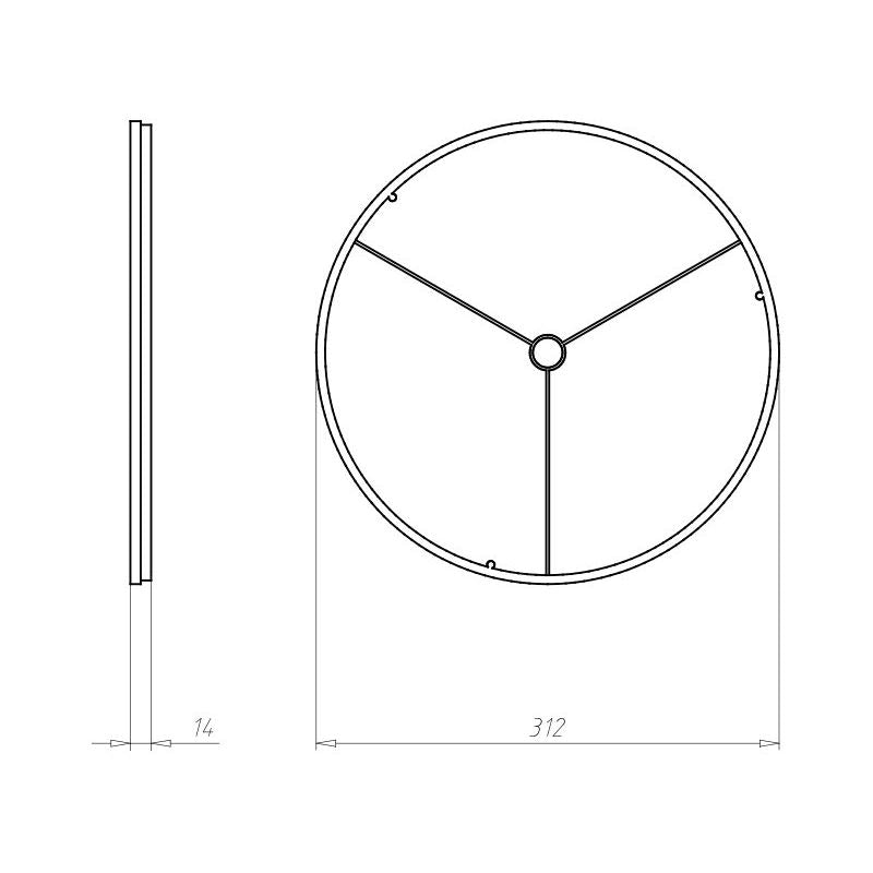 Kaiser - Zubehör/Ersatzteile für Leuchteneinbaugehäuse Frontring 1293-87 300mm f.Sichtbeton
