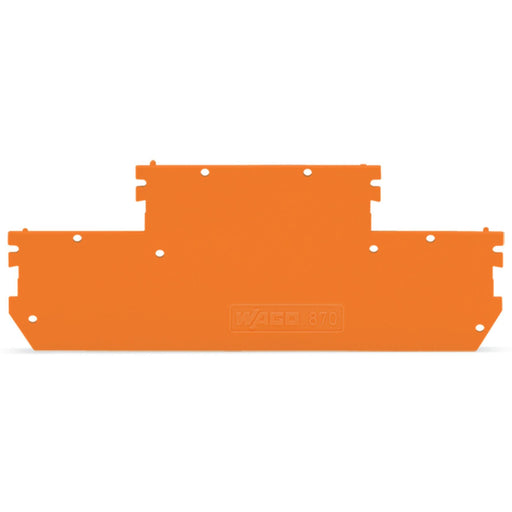 WAGO - Abschluss- und Zwischenplatte für Reihenklemme Abschluss-u.Zwischenplatte 870-169 1mm dick,orange − 25 Stück