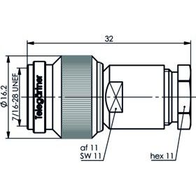 Telegärtner - Koax-Steckverbinder TNC-Kabelstecker 100023817 75Ohm