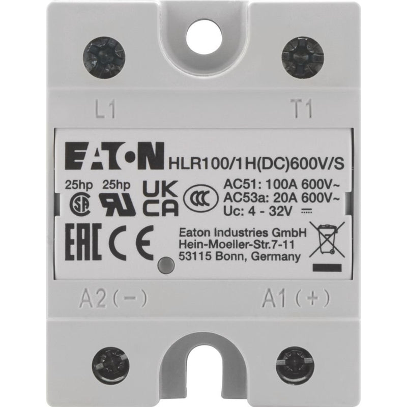 Eaton - Halbleiterrelais Halbleiterrelais, Hockey HLR100/1H(DC)600V/S Puck, 1-phasig, 100