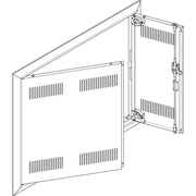 ABN - Tür/Bedientableau (Schaltschrank) Blendrahmen + Tür GBRU34TL für UP-VT,3x4-reihig