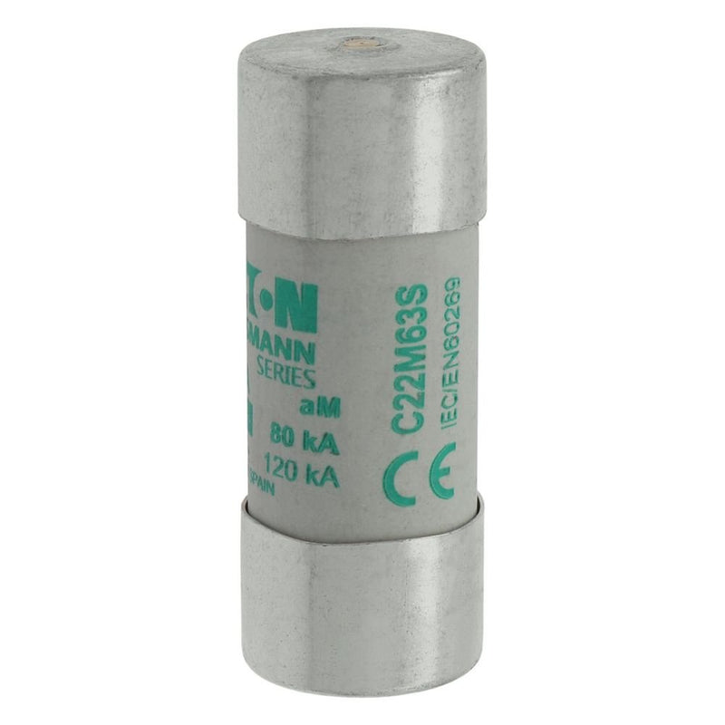 Eaton - Zylindrische Sicherung Sicherungseinsatz Nieders. CYL AM 22,#C22M63S 63A AC 690V 80kA − 10 Stück