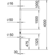 OBO Bettermann - Fangeinrichtung für Blitzschutz Isolierter Fangmast isFang IN L4 f.isCon-Ableitung in