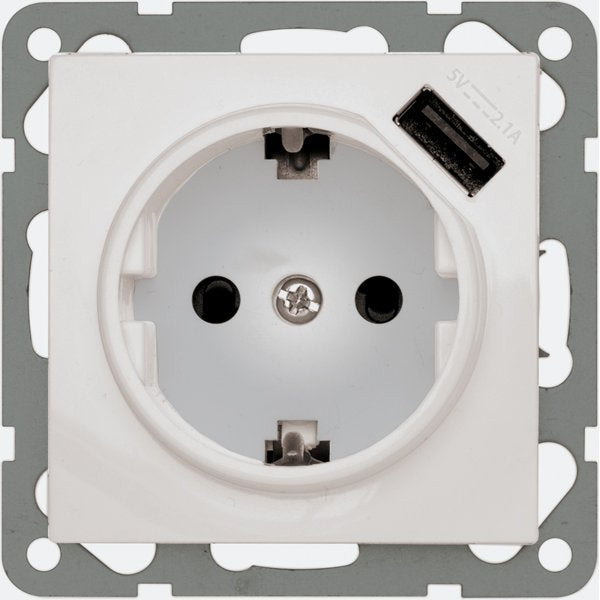 Peha - Elektronik-Gerät für Installationsschalterprogramme USB-Steckdose D 11.6511.02 SI USB rws