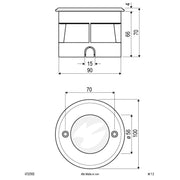 EVN Lichttechnik - Bodeneinbauleuchte LED-Bodeneinbauleuchte 6722502 eds 3000K 230V IP67