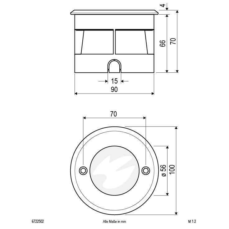 EVN Lichttechnik - Bodeneinbauleuchte LED-Bodeneinbauleuchte 6722502 eds 3000K 230V IP67