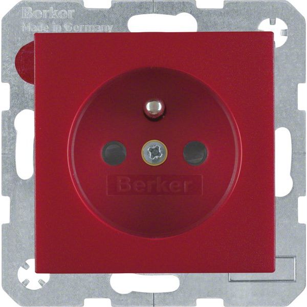 Berker - Steckdose mit Erdungsstift 6765760062 rot