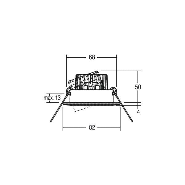 Brumberg Leuchten - Downlight/Strahler/Flutlicht LED-Einbaustrahler 350mA 38303033 3000K mattchrom