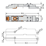 WAGO - Zubehör/Ersatzteile für Klemmen Montageadapter 831-1032 2-teilig,lgr − 12 Stück