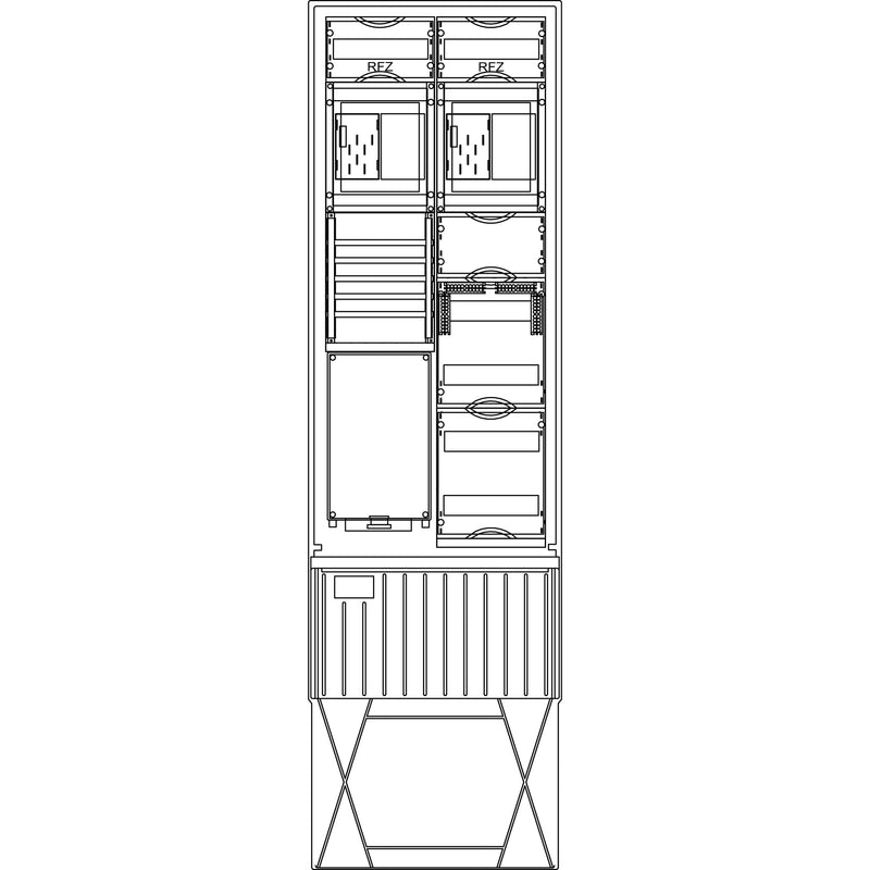 Elsta Mosdorfer - Zähler-Komplettschrank Zähleranschlusssäule ZS342B.W2.12A A340 W2 2Z BKEI 12TE