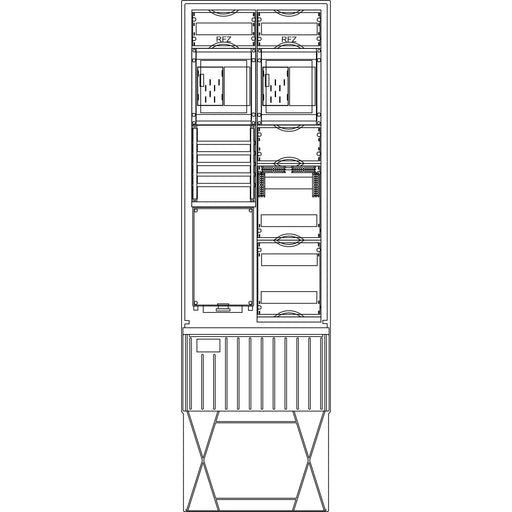 Elsta Mosdorfer - Zähler-Komplettschrank Zähleranschlusssäule ZS342B.W2.12A A340 W2 2Z BKEI 12TE