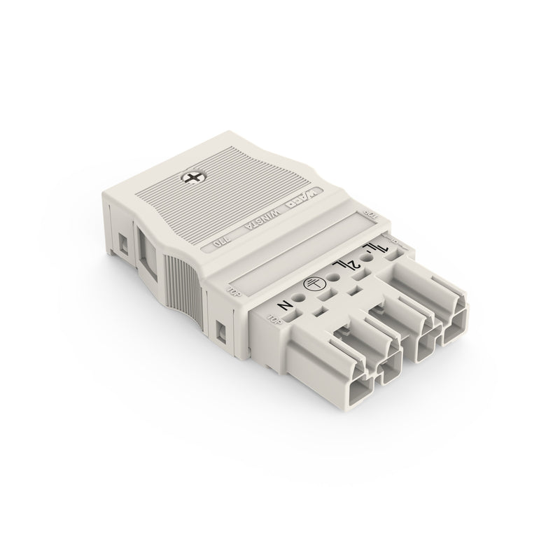 WAGO - Steckverbinder für steckbare Gebäudeinstallation Stecker 770-134 2x0,5-4mmq weiß − 25 Stück