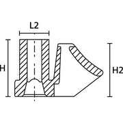 HellermannTyton - Befestigungssockel und -element für Kabelbinder Befestigungssockel SBH3 PA6.6 BK schwarz − 500 Stück