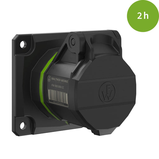 Walther Werke - CEE-Anbausteckdose (IEC 60309) CEE NEO Anbaudose FW410302SK gerade 1 6A 3P 2h