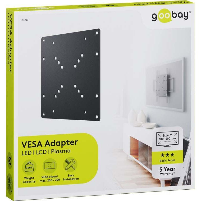 Goobay - Halterung für Audio-/Videosysteme VESA-Adapter 63267 f.TV-Wandhalterung