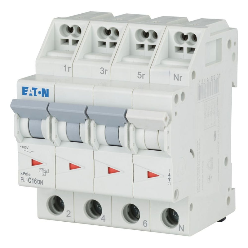 Eaton - Leitungsschutzschalter PLI-C16/3N C 16A, 3p+N Steckkl