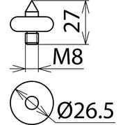 DEHN - Zubehör/Ersatzteile für Sicherheitsgeräte Zwiebel-Elektrode EL M8 SZ PHE PHV ab 3kV m.Spitze