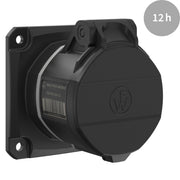 Walther Werke - CEE-Anbausteckdose (IEC 60309) CEE NEO Anbaudose gerade FW411512CC 16A 5P 12h IP54 − 10 Stück