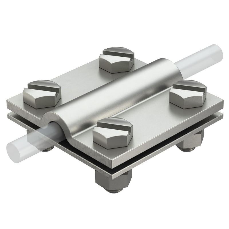 OBO Bettermann - Verbinder für Blitzschutz Kreuzverbinder 252 8-10xFL30V4A 8-10mm − 10 Stück