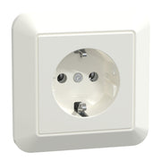 Merten - Steckdose SCHUKO-Steckdose pws/gl MEG2300-1019 volle Abdeckplatte