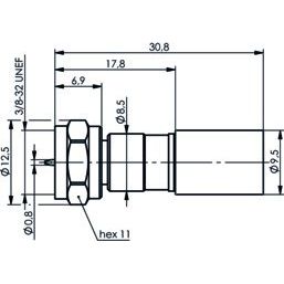 Telegärtner - Koax-Steckverbinder F-Kabelstecker HDTV Cr/Cr 100025622 G48 1.6/7.3 − 5 Stück