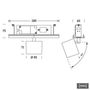 LTS Licht&Leuchten - Downlight/Strahler/Flutlicht Strahlereinsatz LK-ORYO 070. #672186 940, DALI, sw