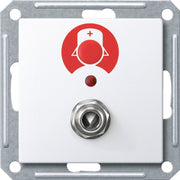 Merten - Zentralelement Klinikinstallation Ruftaster aws/gl MEG4847-0325 mit Sys.Steckdose