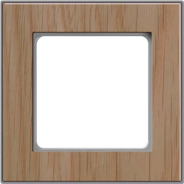 Peha - Abdeckrahmen Rahmen 1-fach D 20.671.201.702 Holz eiche-alu