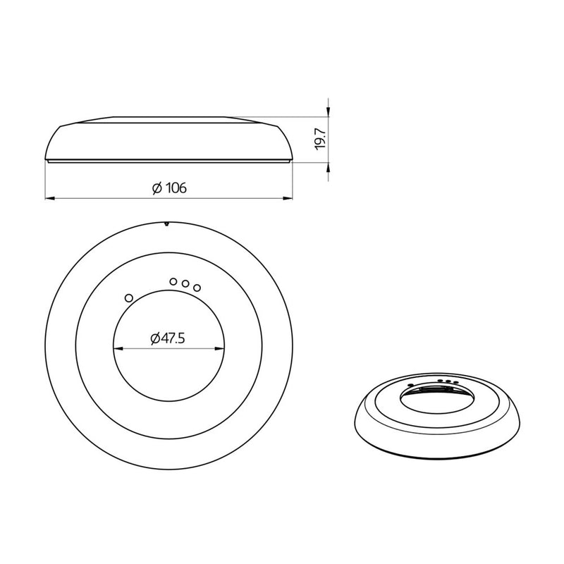 BEG Brück Electronic - Zubehör/Ersatzteile für Bewegungsmelder Abdeckring 93763 schwarz