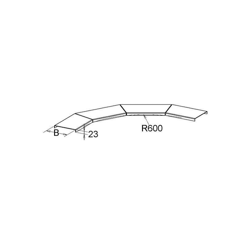 Niedax - Deckel Bogen für Kabeltragsystem GFK-Deckel für Bogen ULBGD 200 Breite 200mm