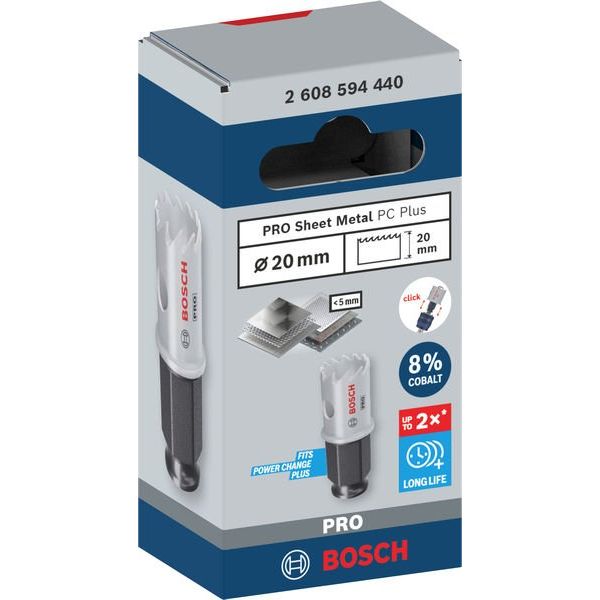 Bosch - Lochsäge PRO Sheet Metal PC Plus 2608594440 Lochsäge, 20 mm