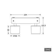 LTS Licht&Leuchten - Decken-/Wandleuchte Wand-u.Deckenleuchte ORYO-WA2 101 #671949 930, DALI, sw
