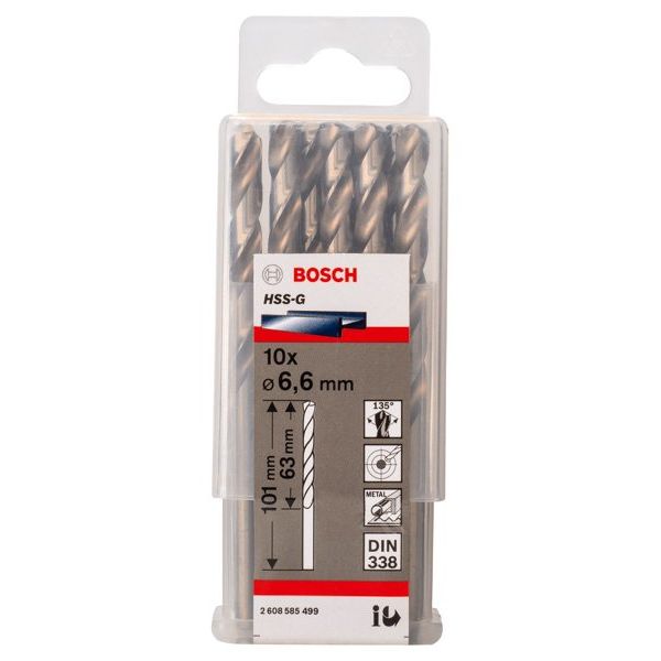 Bosch - Bohrer PRO Metal HSS-G 2608585499 Spiralbohrer 6,6 x