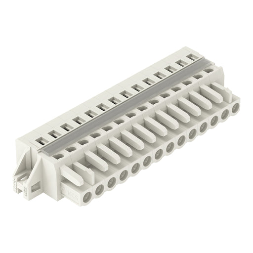 WAGO - Kabelsteckverbinder für Leiterplattensteckverbinder 1-Leiter-Federleiste 721-114/027-000 CAGECLAMP 2,5mm²,lgr − 25 Stück