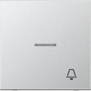 Jung - Abdeckung/Bedienelement für Installationsschalterprogramme Wippe Symbol KLINGEL alu AL 2990 KO5 K für Taster