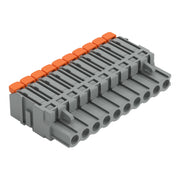 WAGO - Kabelsteckverbinder für Leiterplattensteckverbinder 1-Leiter-Federleiste,Hebel 2231-1110/327-000 PushinCAGECLAMP,grau − 50 Stück