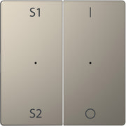 Merten - Abdeckung/Bedienelement für Installationsschalterprogramme Wippe f. Tastermodul 2f. MEG5228-6050 Szene1/2 1/0 ni-met