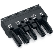 WAGO - Steckverbinder für steckbare Gebäudeinstallation Buchse 770-205 2x0,5-4mmq schwarz − 50 Stück